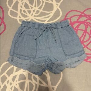 Aerie Blue Tie Front Shorts